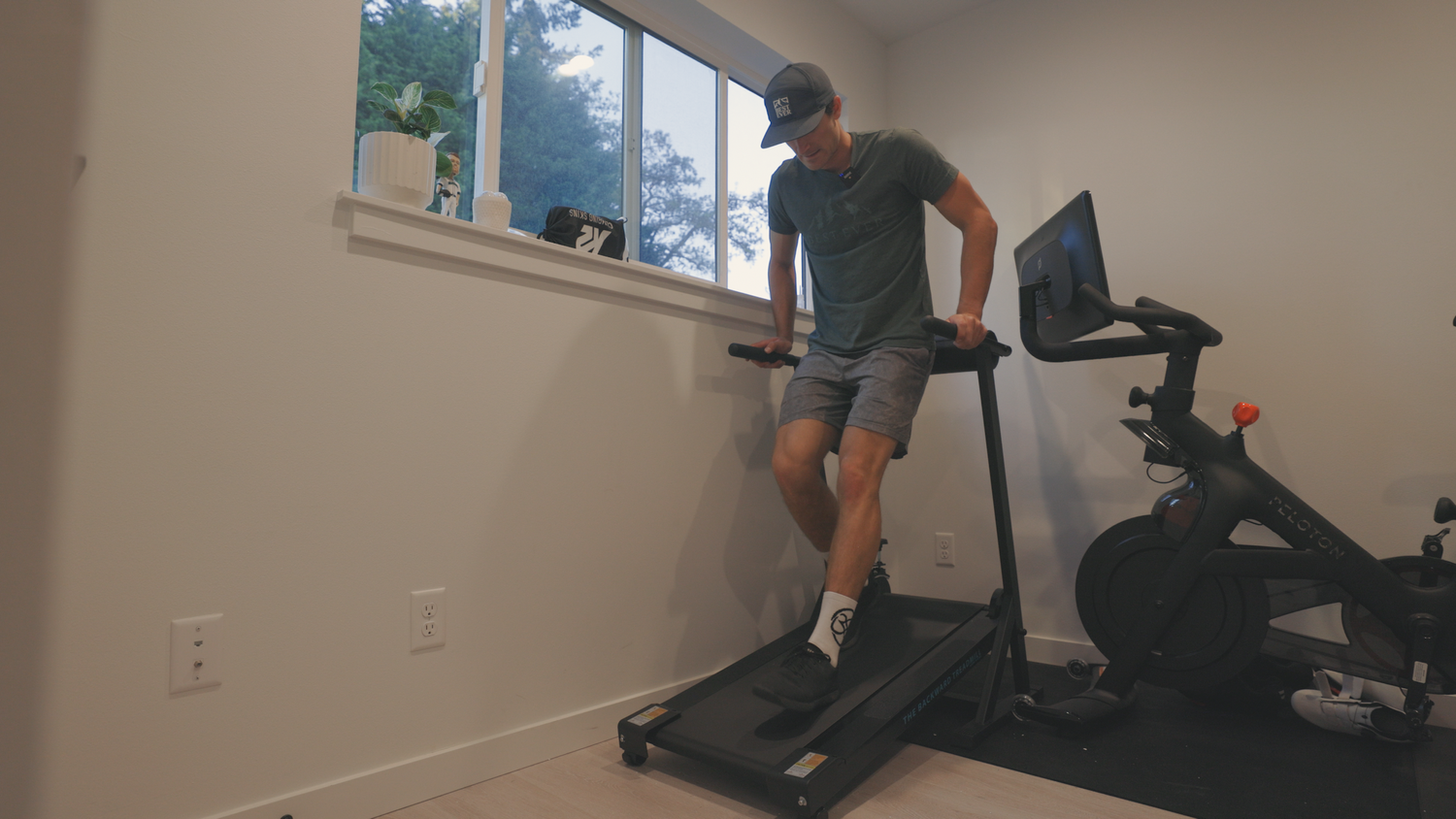 Man using the ATG Backward Treadmill!