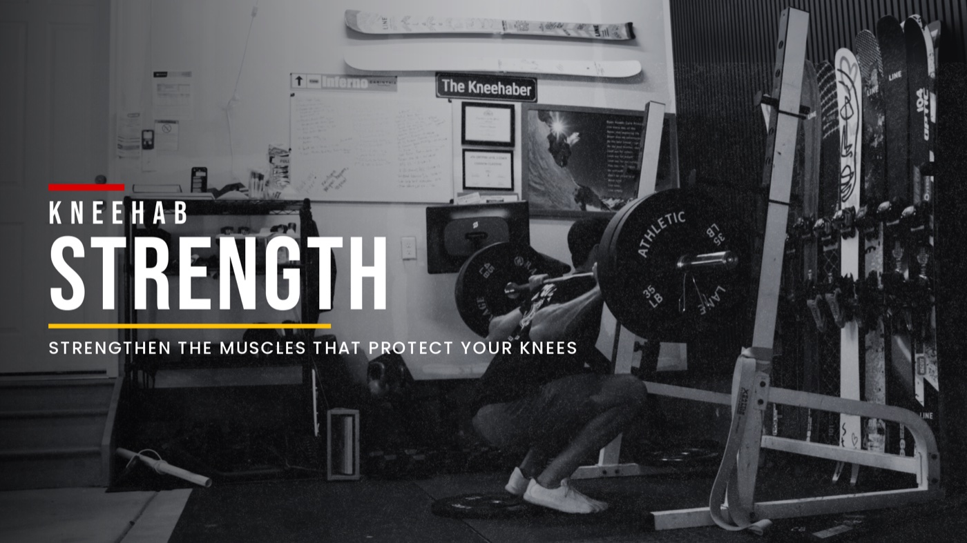 Kneehab Strength program cover: strengthen the muscles that protect your knees